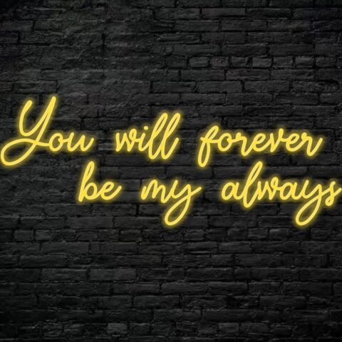 You Will Forever be my always Neon Sign