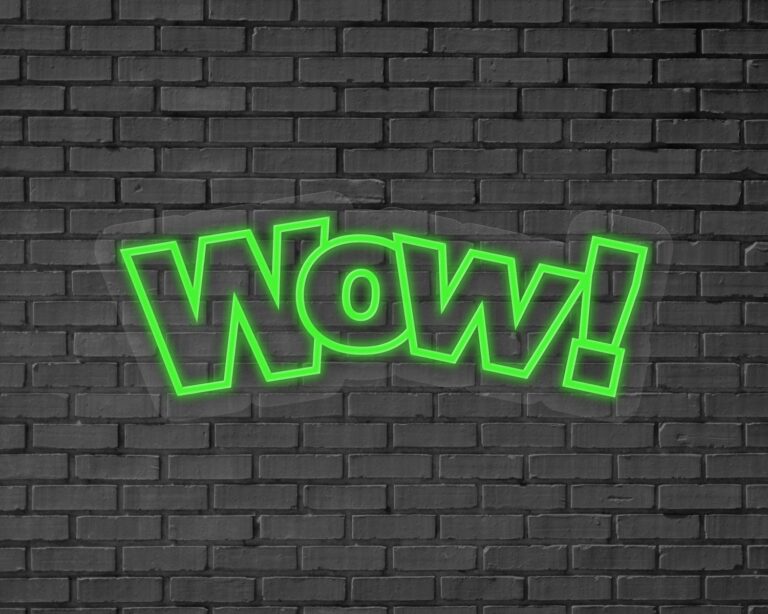Wow! Neon Sign