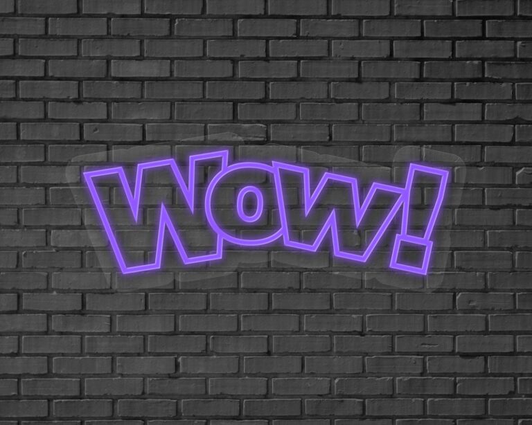 Wow! Neon Sign