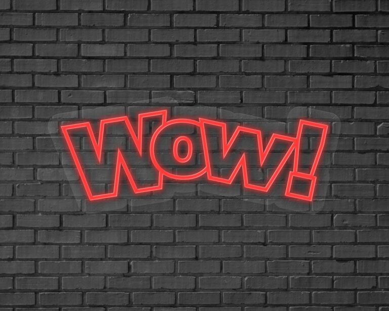 Wow! Neon Sign