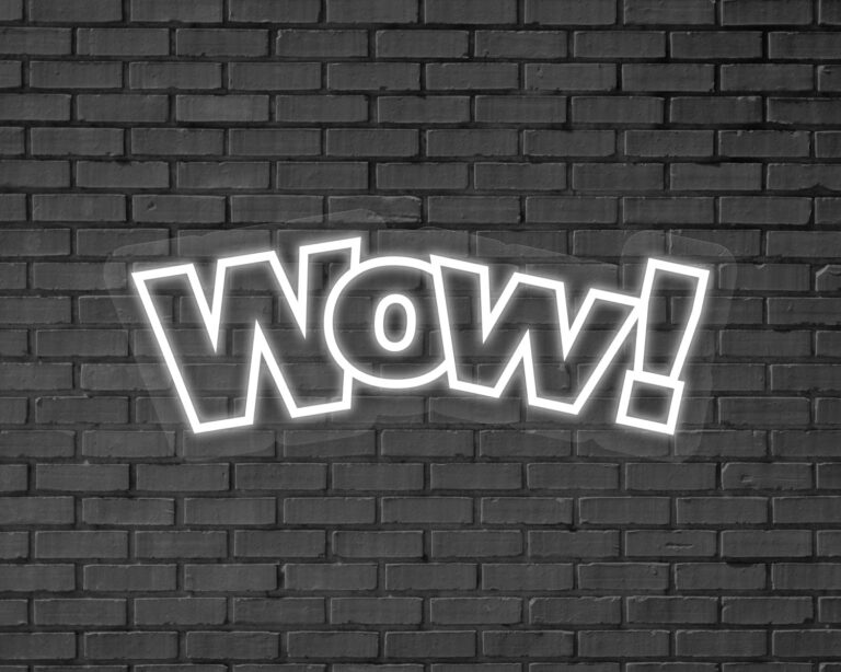 Wow! Neon Sign