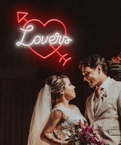 Alternative view of Lovers Heart Neon Sign