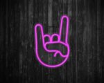 Rock On Emoji Neon Sign