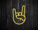 Rock On Emoji Neon Sign
