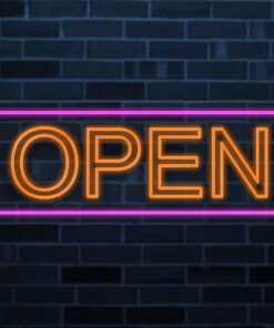 Alternative view of OPEN Neon Sign