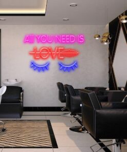 Alternative view of All You Need Is Lashes Neon Sign