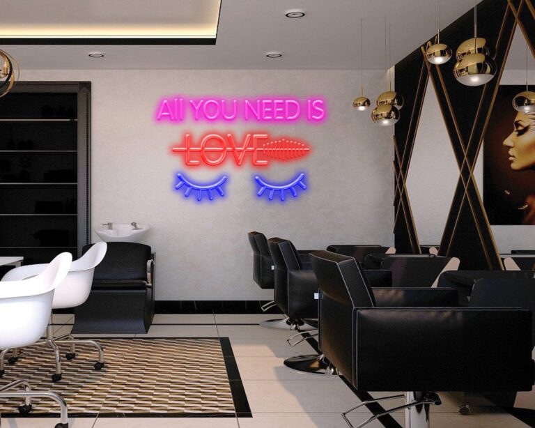 All You Need Is Lashes Neon Sign