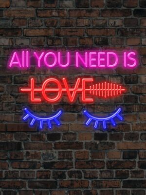 All You Need Is Lashes Neon Sign