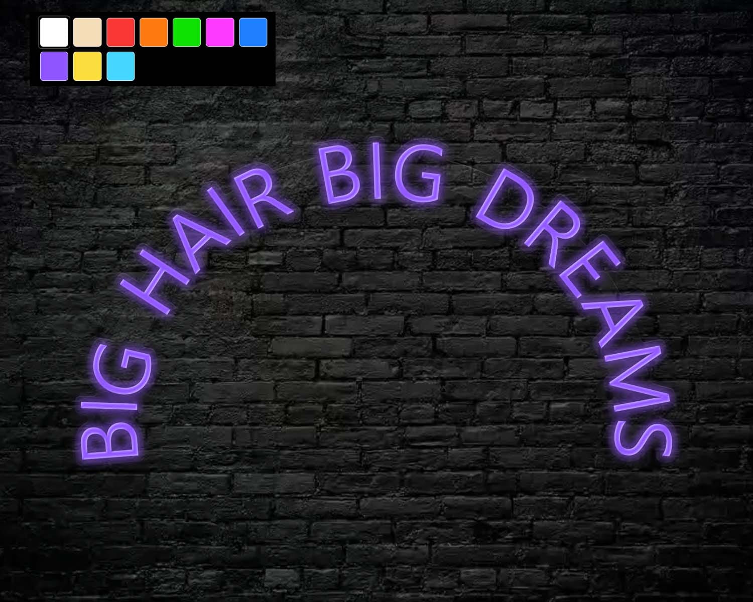 Big Hair Big Dreams Neon Sign - Image 9