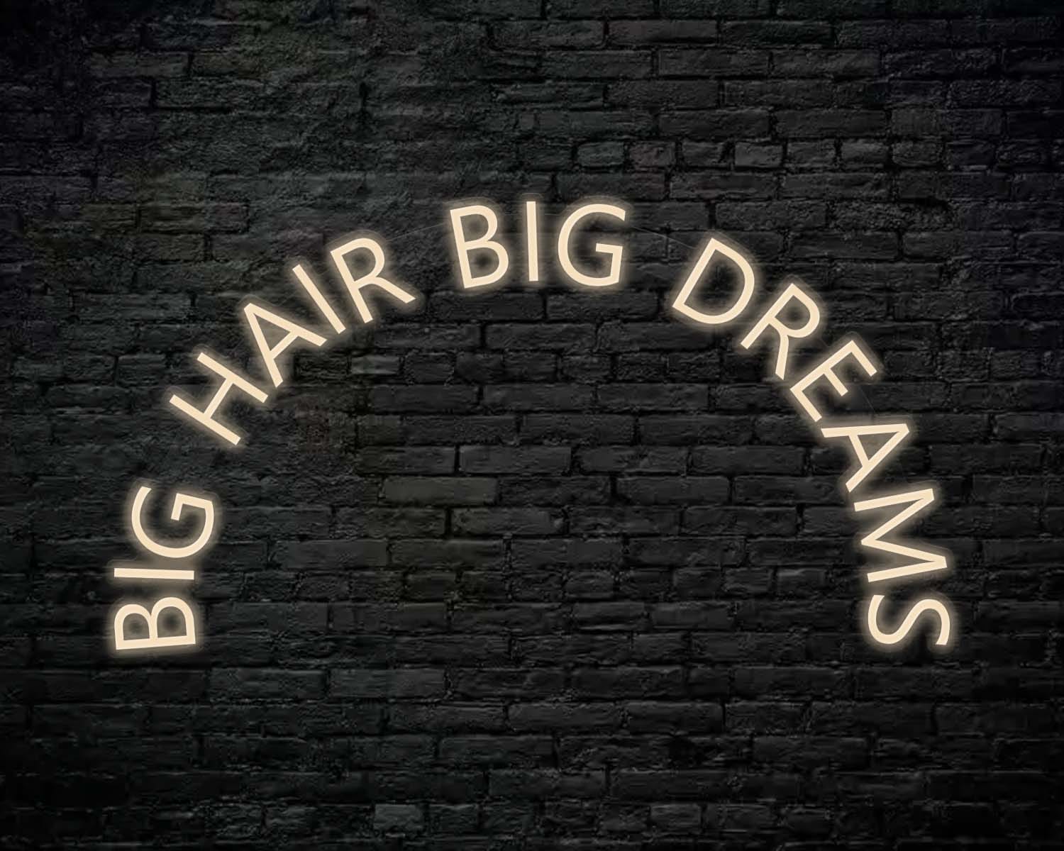 Big Hair Big Dreams Neon Sign - Image 2