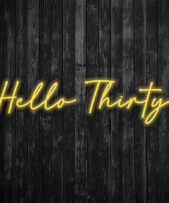Alternative view of Hello Thirty Light Up Birthday Neon Sign