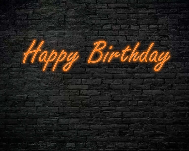 Happy Birthday Neon Sign