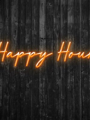Happy Hour Neon Sign