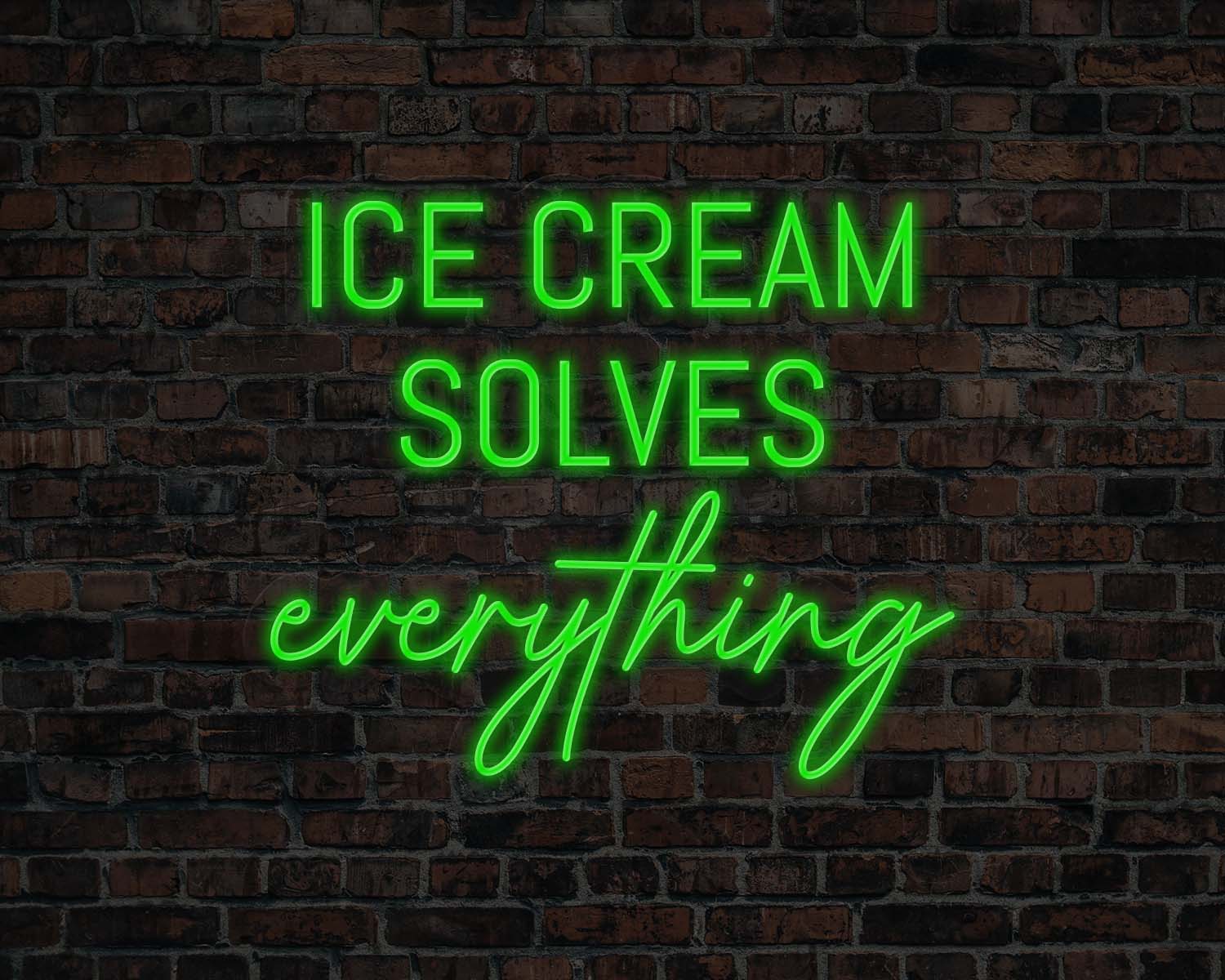 Ice Cream Solves Everything Neon Sign - Image 2