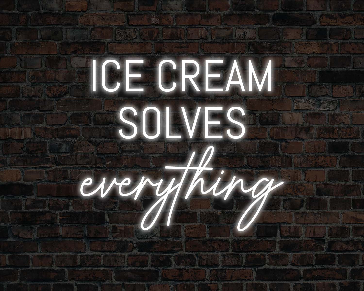 Ice Cream Solves Everything Neon Sign - Image 10