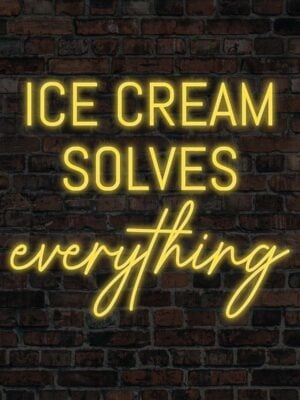 Ice Cream Solves Everything Neon Sign