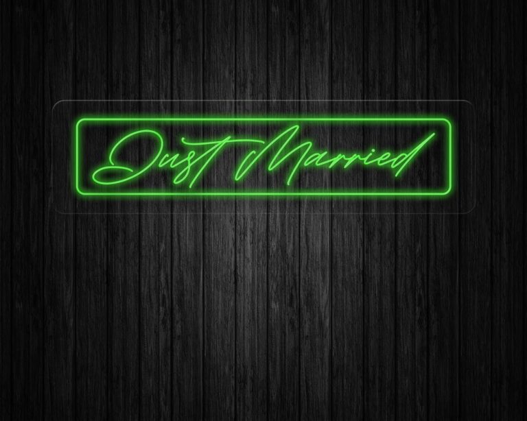 Just Married Neon Sign