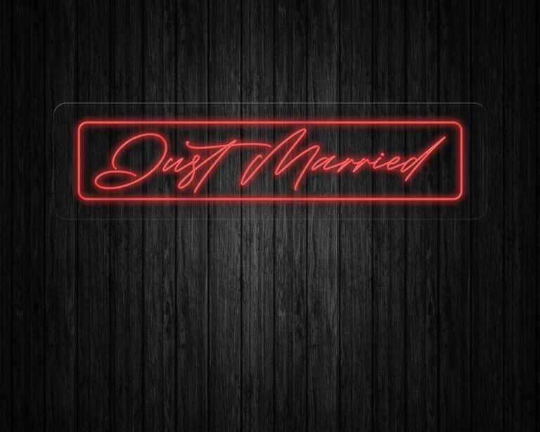 Just Married Neon Sign
