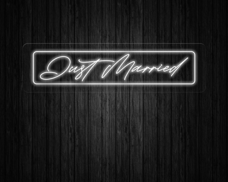 Just Married Neon Sign