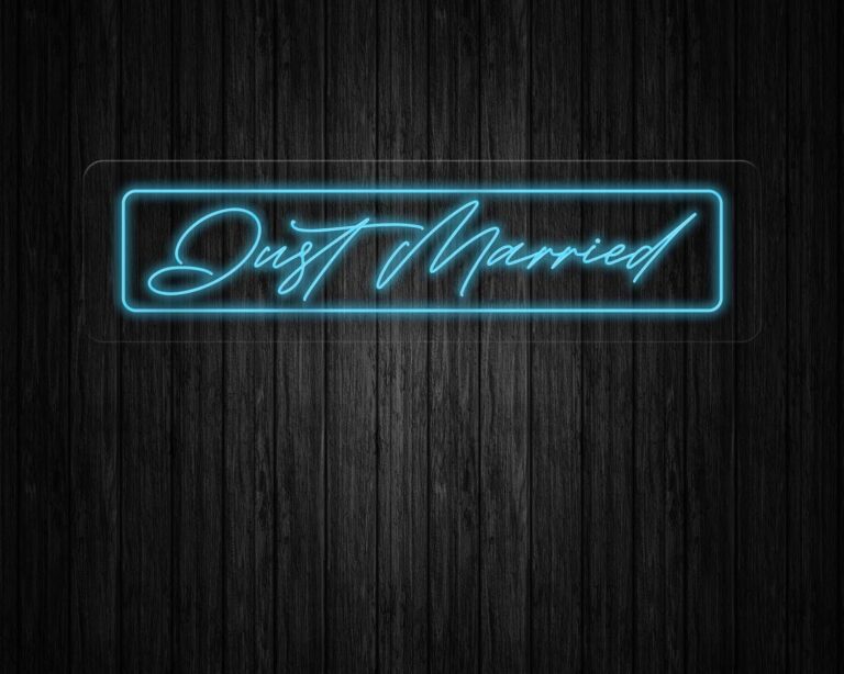 Just Married Neon Sign