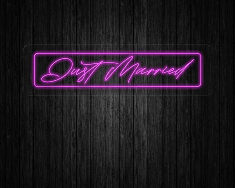 Just Married Neon Sign