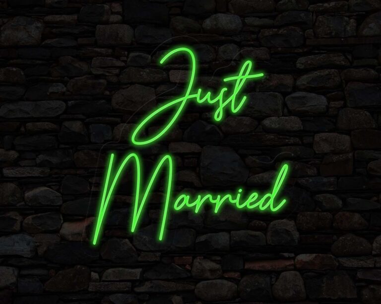 Just Married Neon Sign