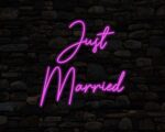 Just Married Neon Sign