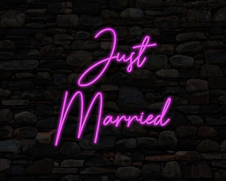 Just Married Neon Sign