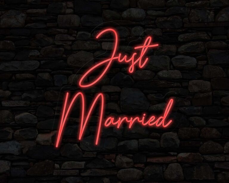 Just Married Neon Sign