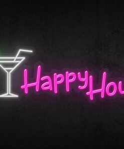 Happy Hour Neon Sign