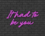 It had to be you Neon Sign