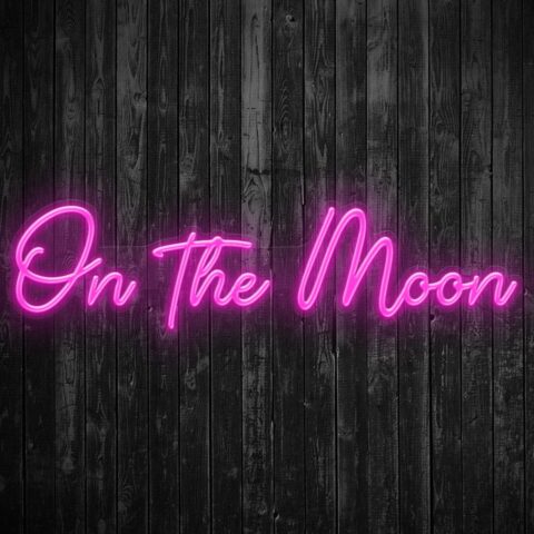 On the Moon Neon Sign