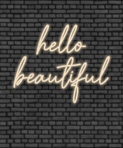 Alternative view of Hello Beautiful Neon Sign