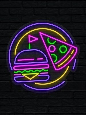 Burger & Pizza Neon Sign