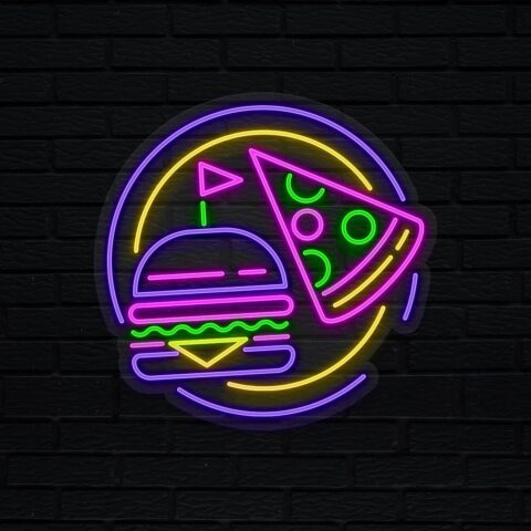 Burger & Pizza Neon Sign