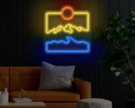 Mountain and Ocean Neon