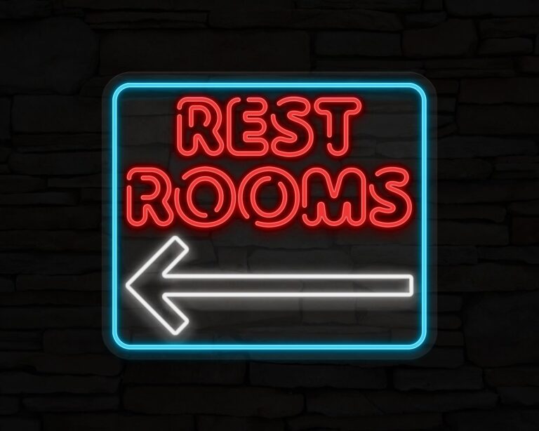 Rest Rooms Neon Sign