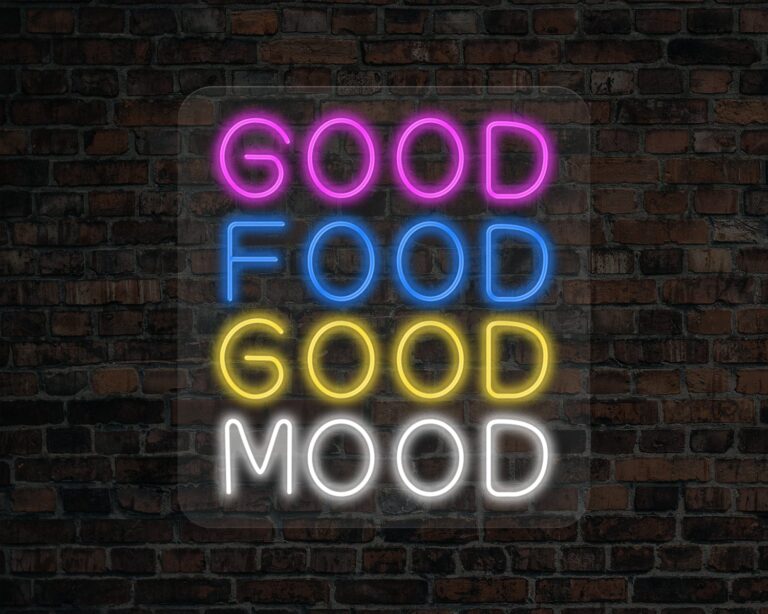 Good Food Good Mood Neon Sign