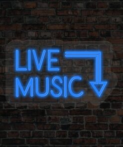 Alternative view of Live Music LED Neon Sign