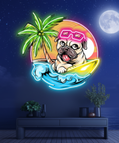 Pug Dog Led Neon Sign Wall Decor Art Neon Sign