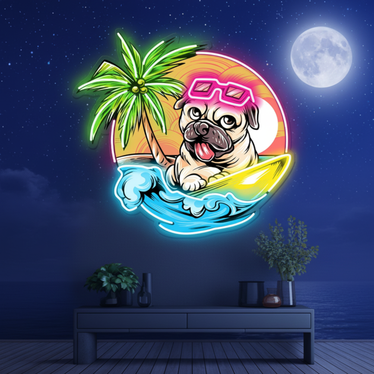 Pug Dog Led Neon Sign Wall Decor Art Neon Sign