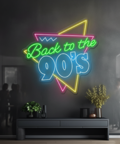 Alternative view of Retro Led Sign Back to the 80s 90s Led Neon Sign