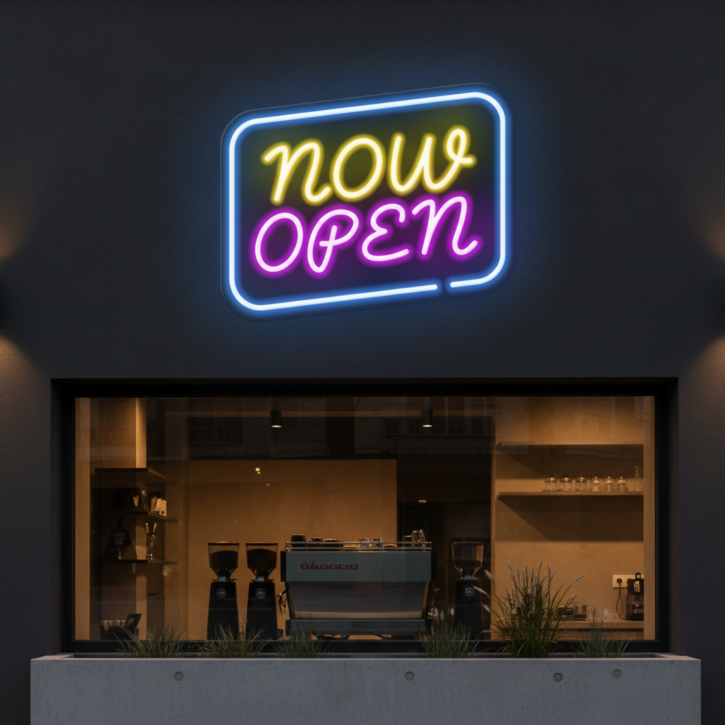 Open Led Neon Sign Shop Door Decor Sign