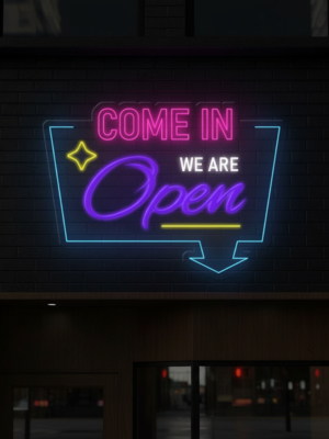 Come In We Are Open Led Neon Sign Shop Door Decor Sign