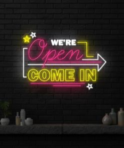 We Are Open Come In Led Neon Sign Custom Led Neon Sign