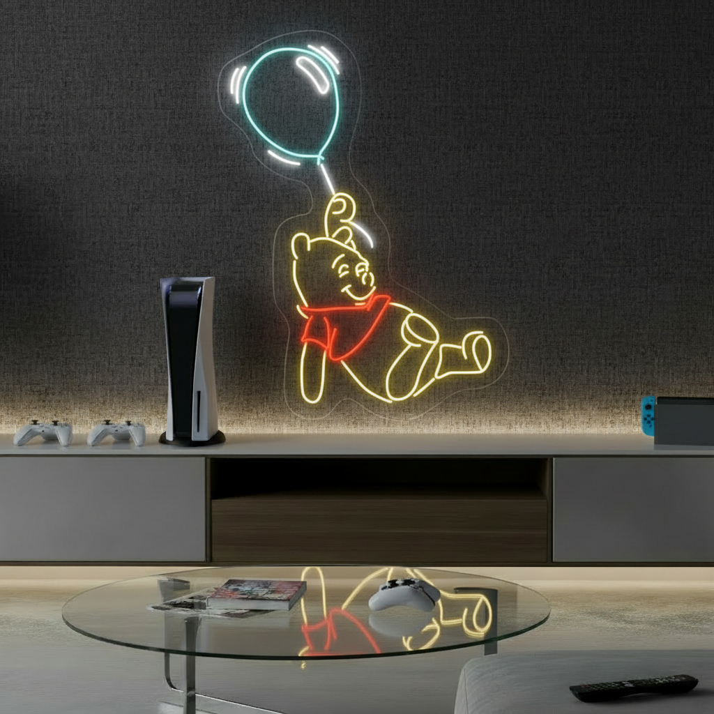 Bear Cartoon LED Neon Sign Anime Neon Sign