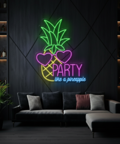 Party Like A Pineapple Neon Sign Summer Party Decor Sign