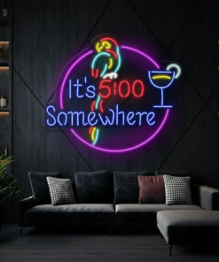 It's 5 O'clock Somewhere Led Neon Sign Bar Decor Sign