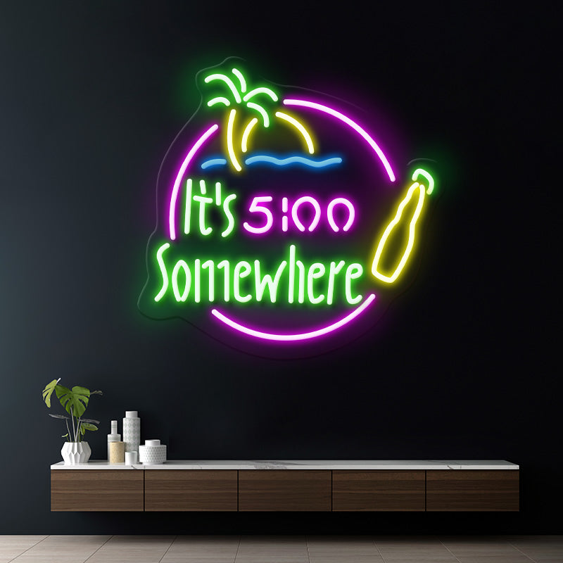 It's 5:00 Somewhere Bar Neon Sign - Image 5