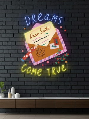 Dear Santa Letter Christmas Artwork Led Neon Sign
